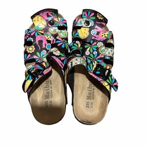 Maibulun Hippie Slip On Colorful Mule Clogs Strappy Slide